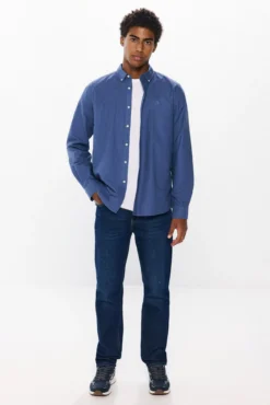 Camisa oxford tingida de peça