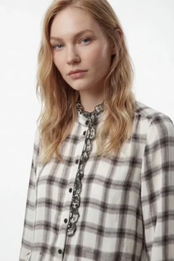Camisa Perkins de manga manga com gola