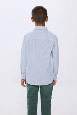 Camisa pinpoint riscas menino