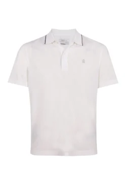 Camisa pólo com gola jacquard Coolmax®