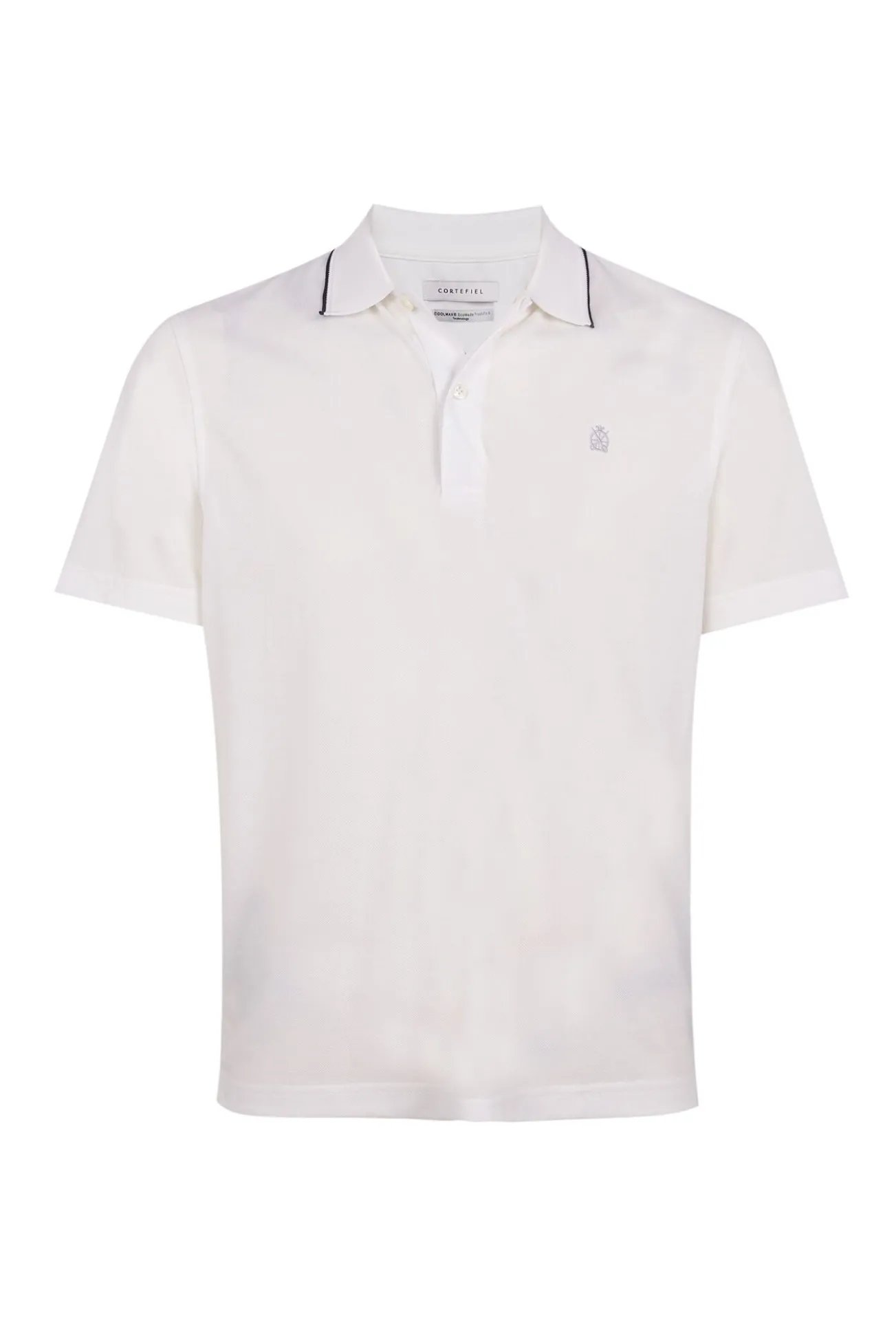 Camisa pólo com gola jacquard Coolmax®