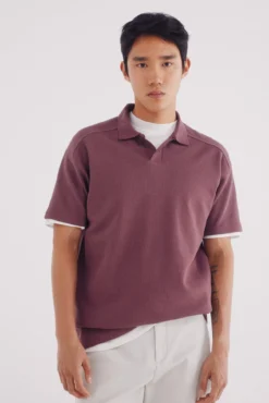 Camisa pólo waffle de regular fit