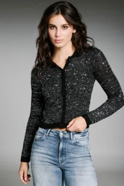Camisa polo de lantejoulas