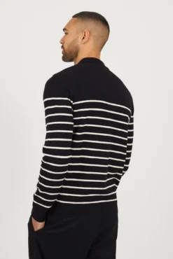 Camisa polo de malha riscas