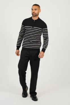Camisa polo de malha riscas