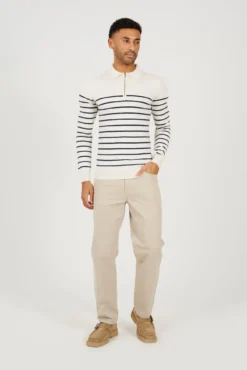 Camisa polo de malha riscas