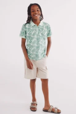 Camisa polo havaiana para criança