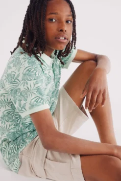 Camisa polo havaiana para criança