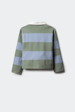Camisa polo riscas para menina