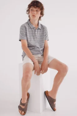 Camisa polo riscas para meninos