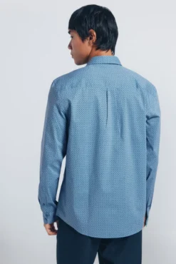 Camisa popelina micro estampado