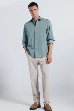 Camisa popelina micro estampado