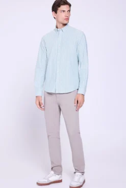 Camisa riscas com ajuste relaxado