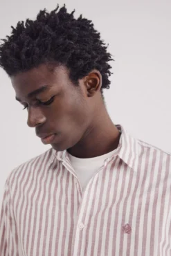 Camisa riscas de algodão