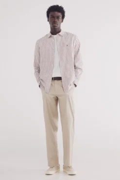 Camisa riscas de algodão