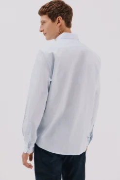 Camisa riscas de algodão Tencel