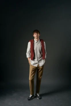 Camisa riscas estruturada
