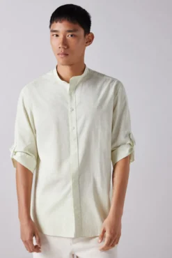 Camisa riscas manga 3/4