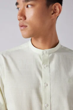 Camisa riscas manga 3/4