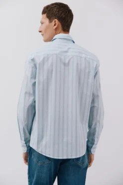 Camisa riscas popelina