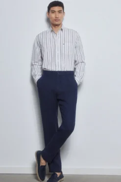 Camisa riscas tecido italiano