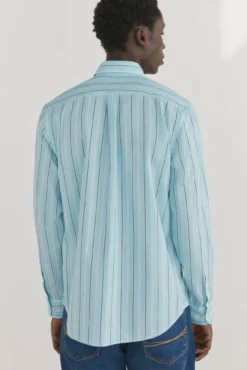 Camisa riscas tecido italiano