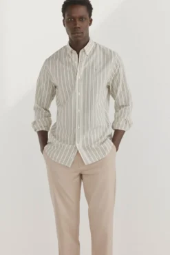 Camisa riscas tecido italiano