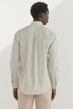 Camisa riscas tecido italiano