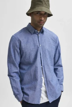Camisa slim fit de algodão orgânico