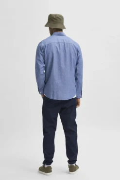 Camisa slim fit de algodão orgânico