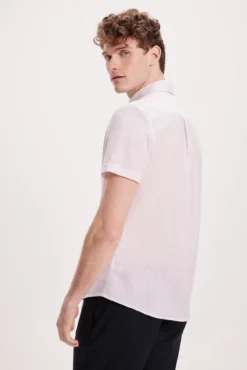 Camisa Slub Microlistrada SPF
