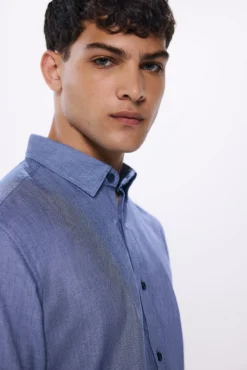 Camisa social bicolor