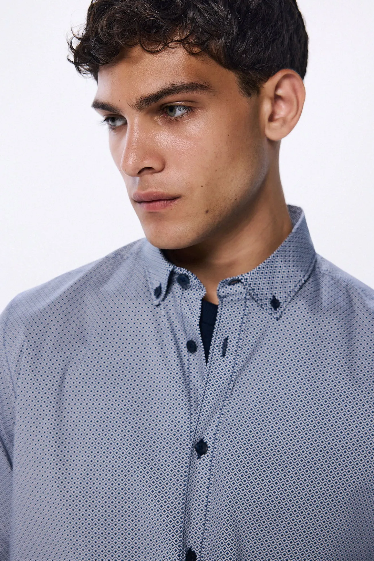 Camisa social de popelina