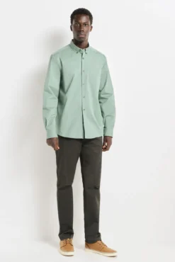 Camisa social de tecido elástico