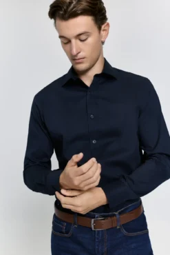 Camisa social slim fit