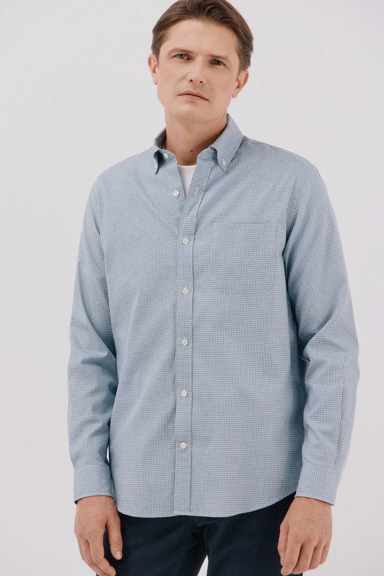 Camisa twill xadrez