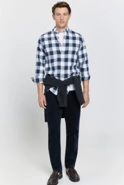 Camisa xadrez com caimento relaxado