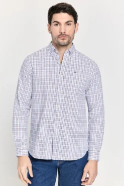 Camisa xadrez com caimento relaxado