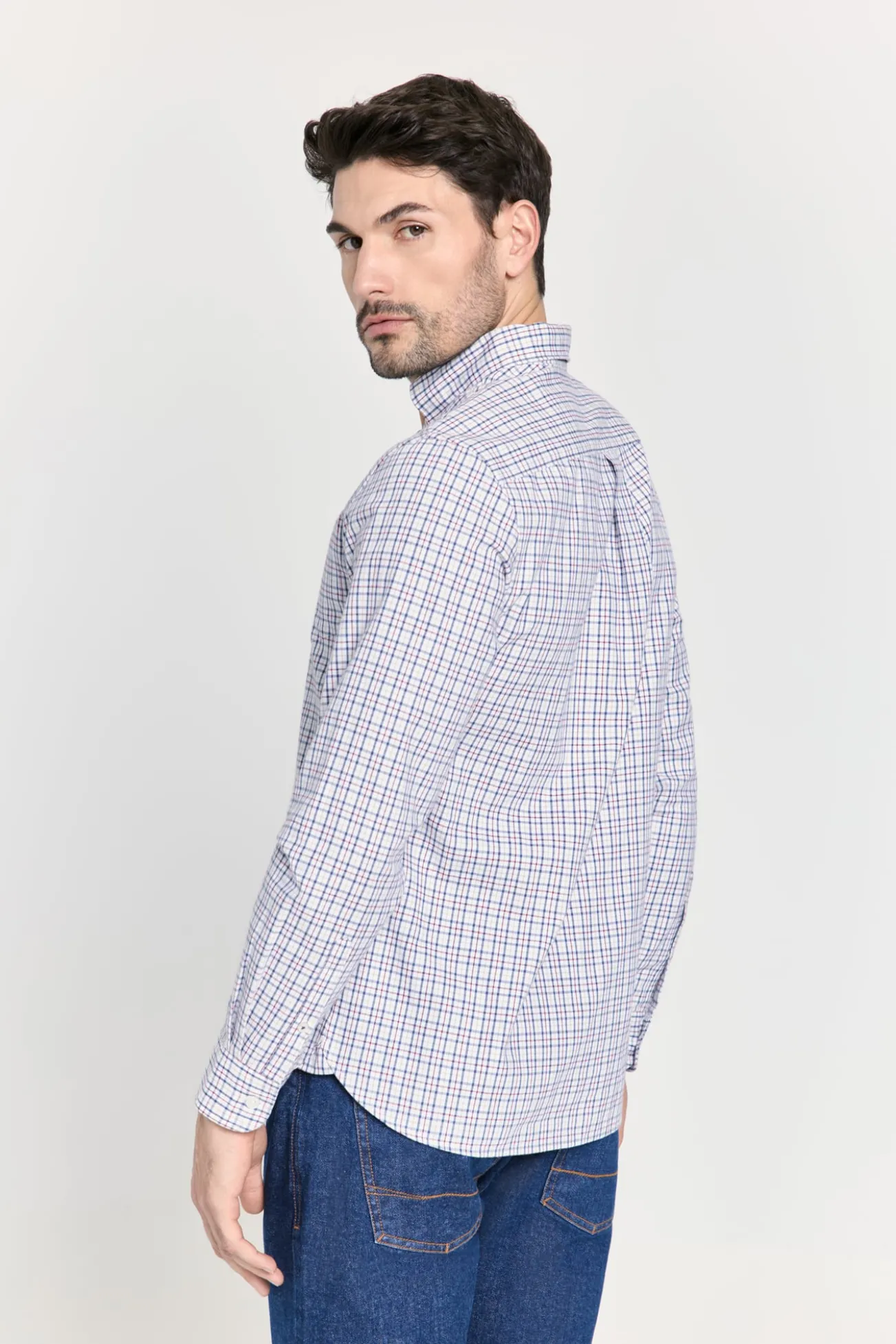 Camisa xadrez com caimento relaxado