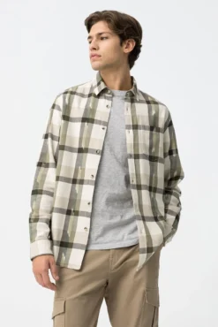 Camisa xadrez de algodão