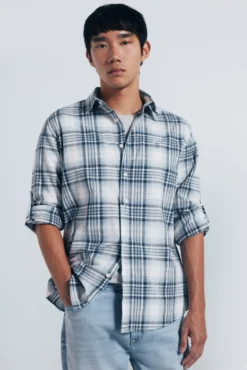 Camisa xadrez de algodão