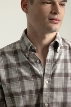 Camisa xadrez de algodão slim fit