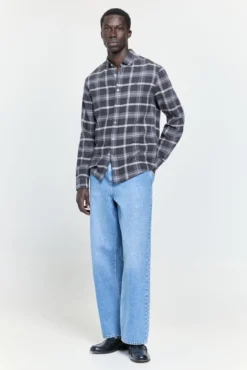 Camisa xadrez de corte descontraído