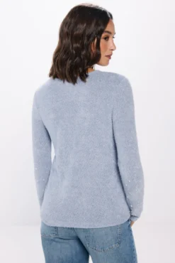 Camiseta chenille pérola