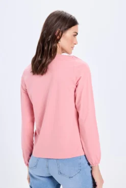 Camiseta combinada de manga comprida