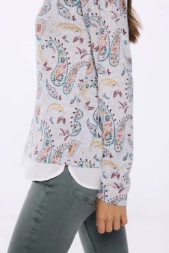 Camiseta combinada estampada