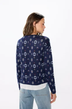 Camiseta combinada estampada