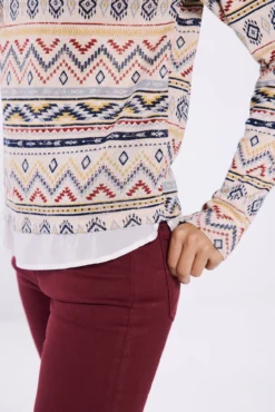 Camiseta combinada estampada