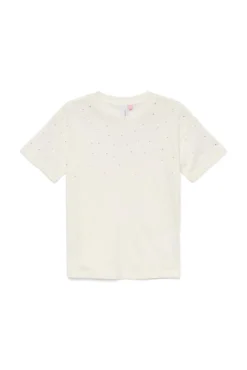 Camiseta de algodão brilhante