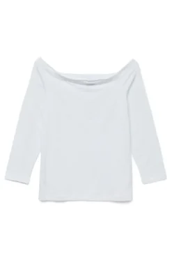 Camiseta de algodão com manga 7/8